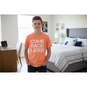 The Childrens Place Big Boys Orange Graphic T-Shirt Short Sleeve Size XL 14